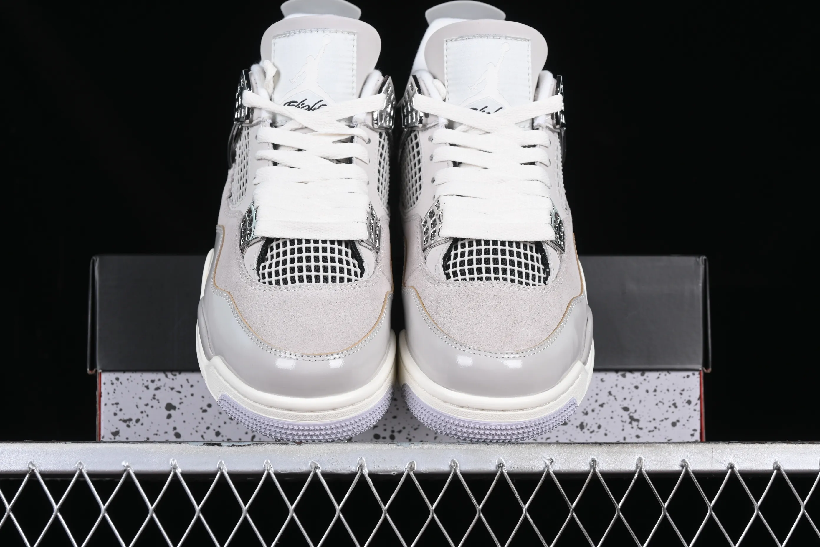 All categories Air Jordan Jordan series basketball shoes Air Jordan 4 Air Jordan 4 Retro "Frozen Moments" AJ4 Joe 4 electroplated silver AQ9129-001